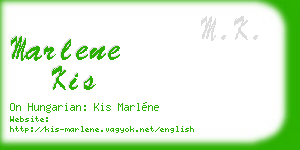 marlene kis business card